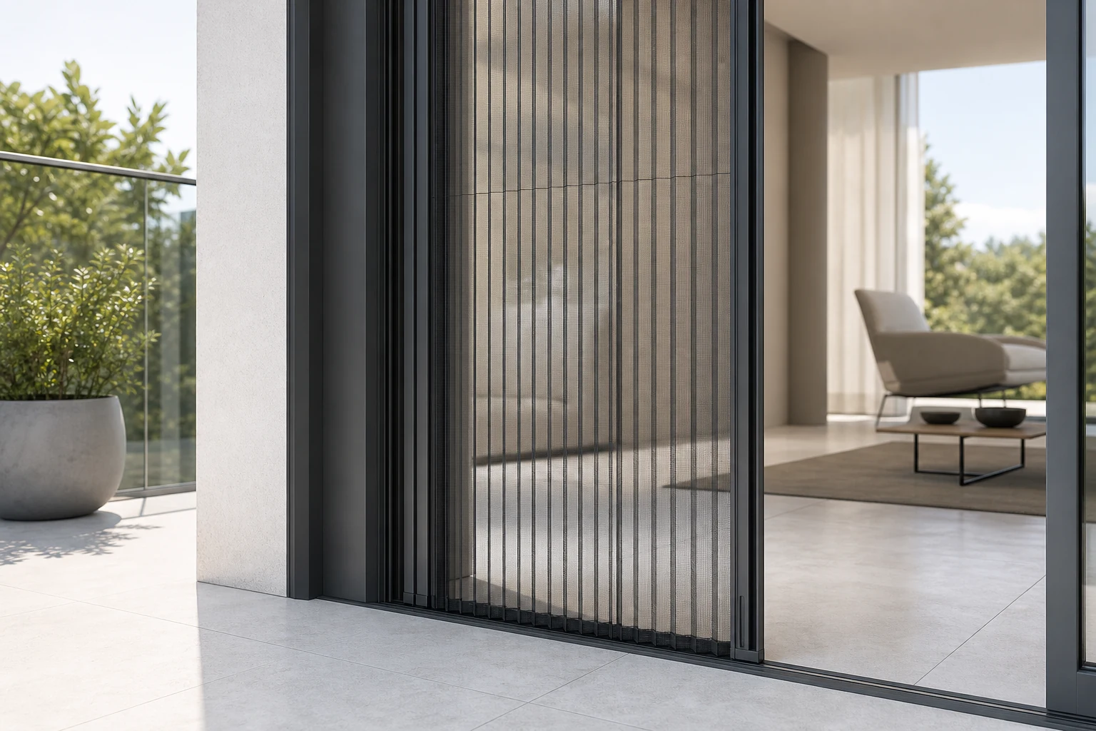 MINI-17 BF 17mm Mini 7mm Barrier-Free Pleated Flyscreen